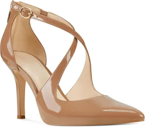 Minshluu Womens Pumps High Heels Pointed Toe Crossed Strap D'Orsay Zip up Stilettos Party Dress Shoes