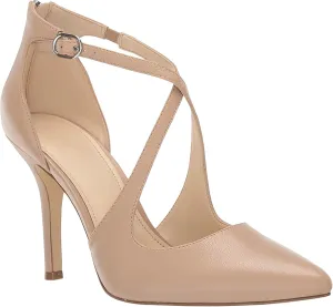 Minshluu Womens Pumps High Heels Pointed Toe Crossed Strap D'Orsay Zip up Stilettos Party Dress Shoes