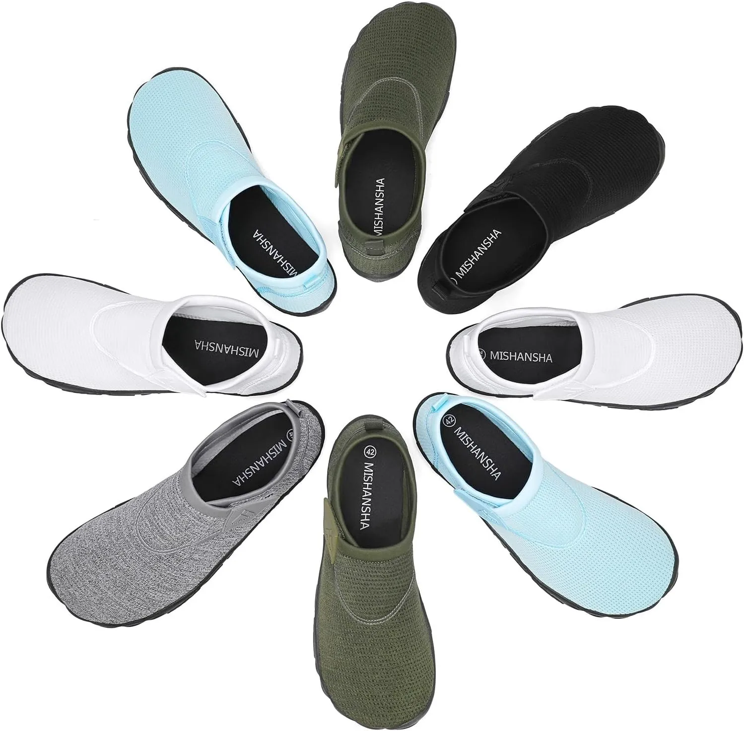 Mishansha Womens Barefoot Water Shoes Wide Toe Box Swim Shoes Quick Dry Non Slip