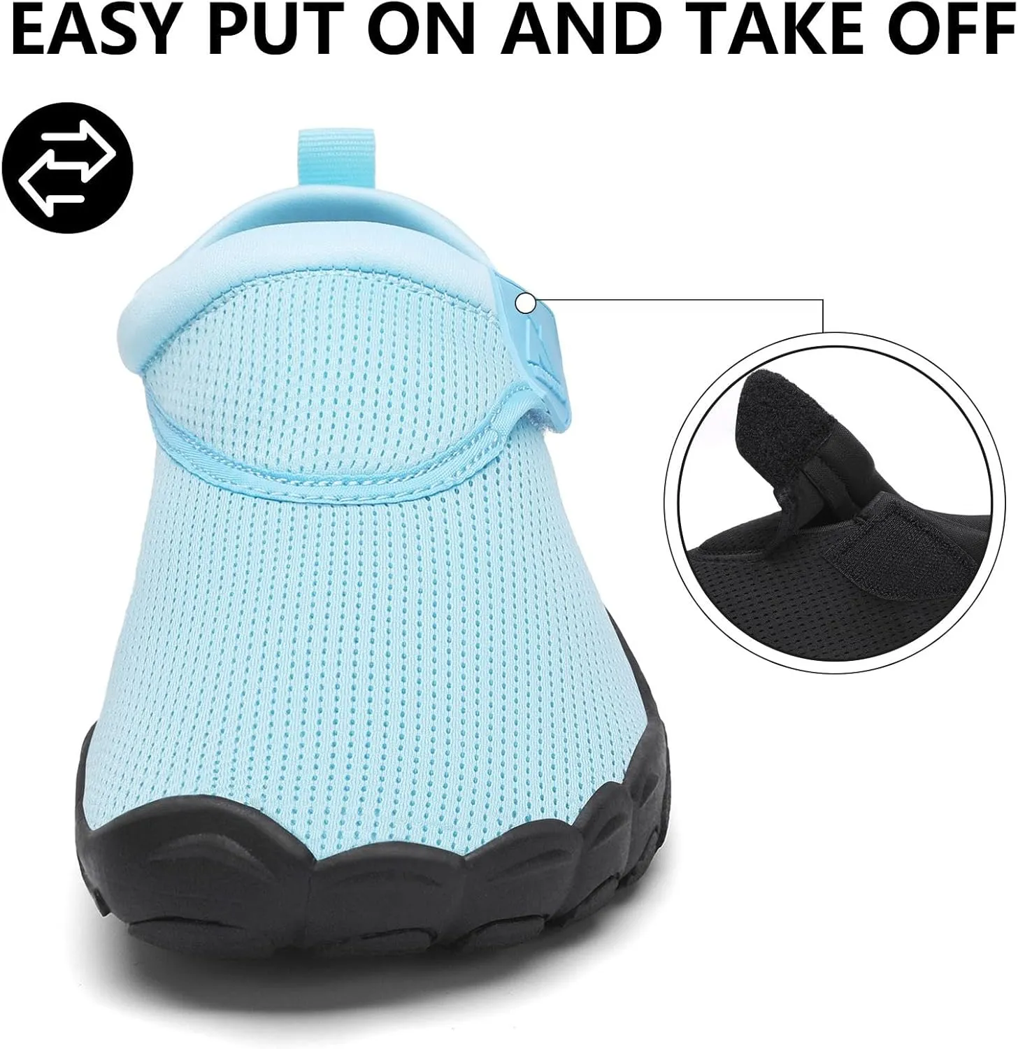 Mishansha Womens Barefoot Water Shoes Wide Toe Box Swim Shoes Quick Dry Non Slip
