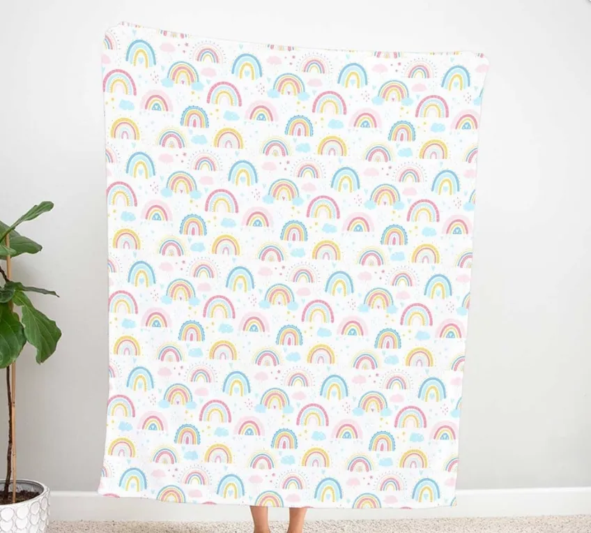 Modern Rainbow Patterned Children's Fabric SCB-263