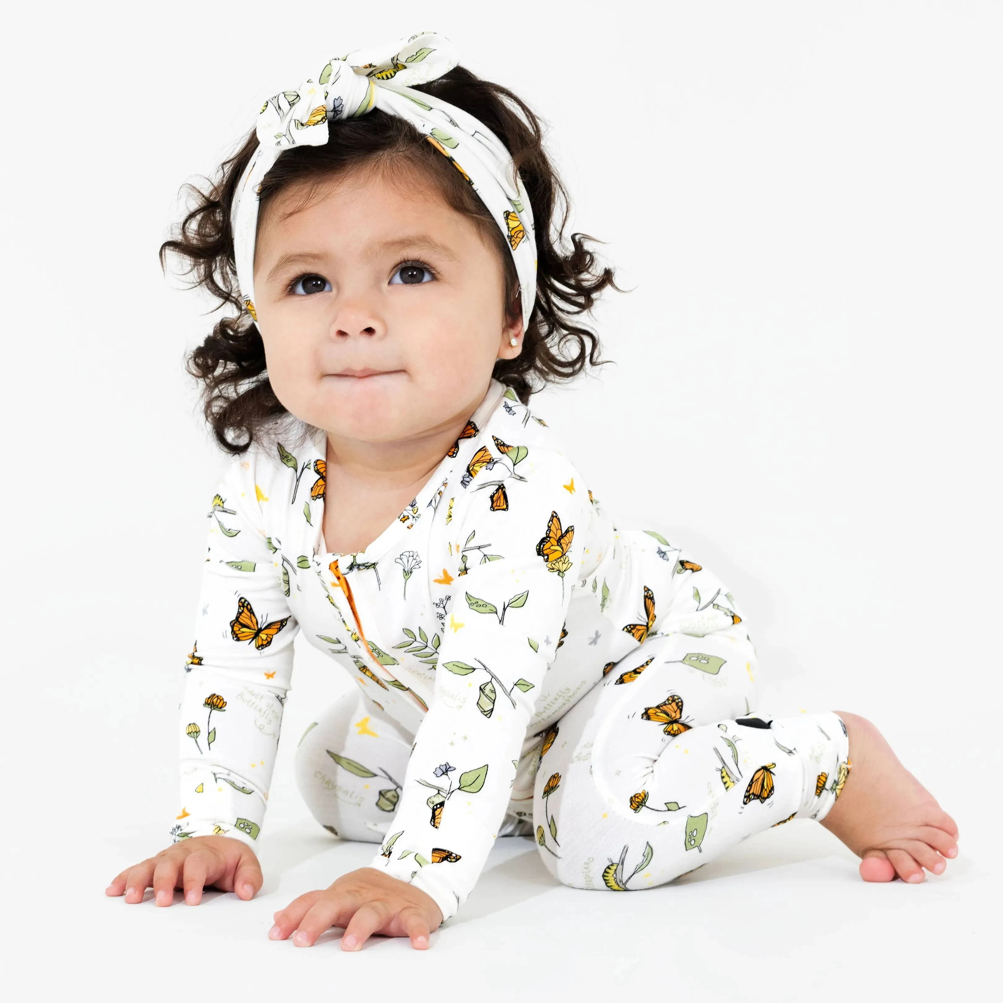 Monarch Butterfly Convertible Footie Bamboo Pajama