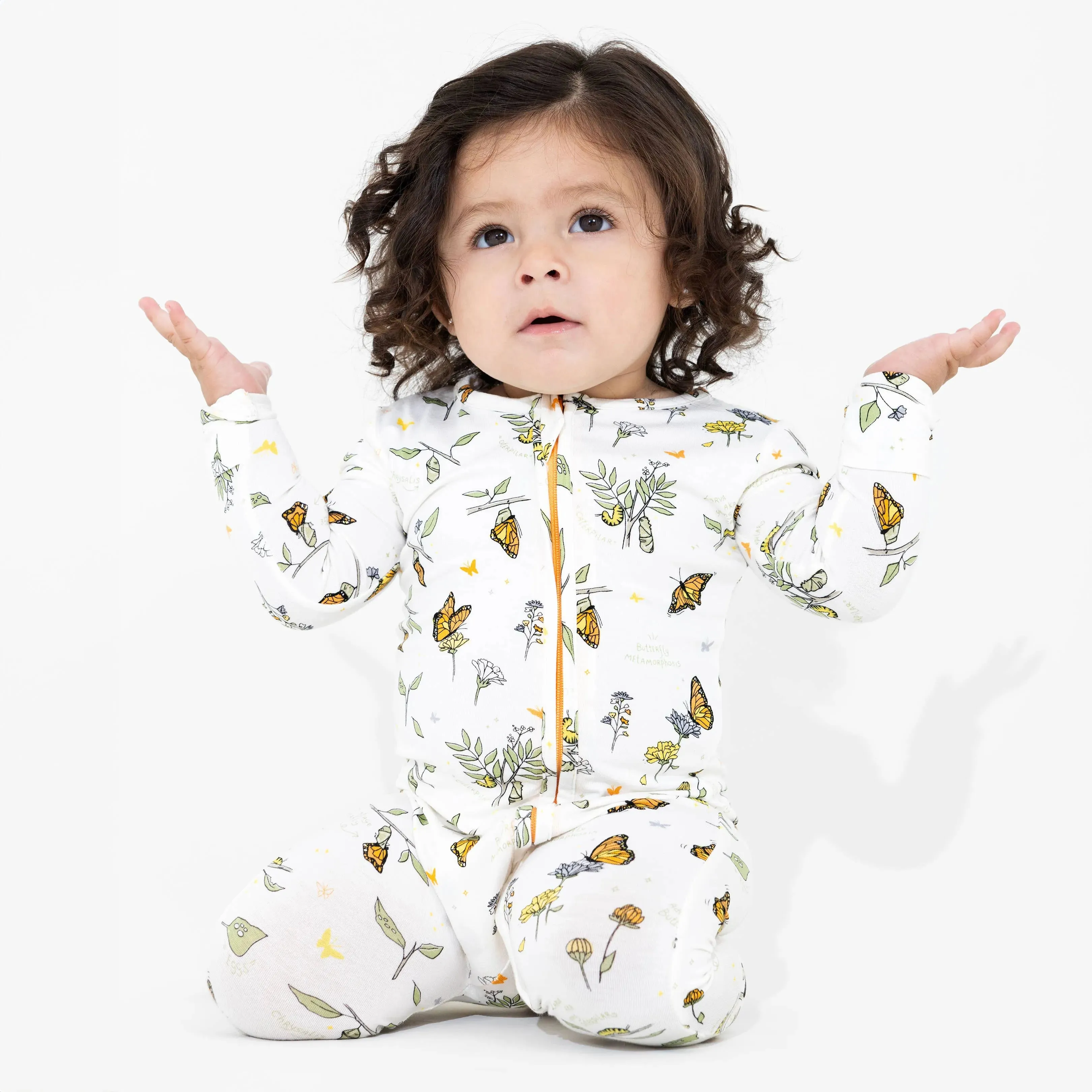 Monarch Butterfly Convertible Footie Bamboo Pajama