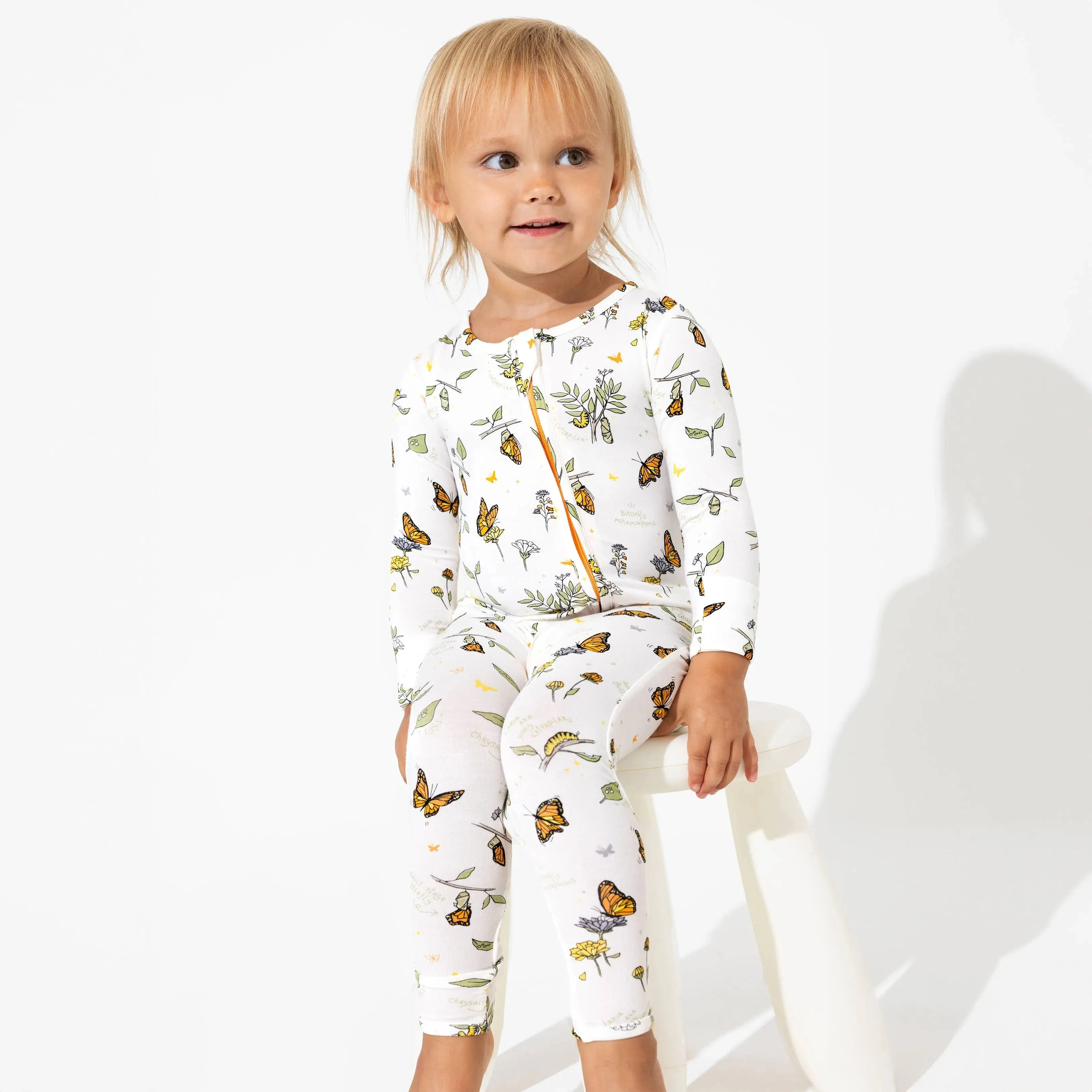 Monarch Butterfly Convertible Footie Bamboo Pajama