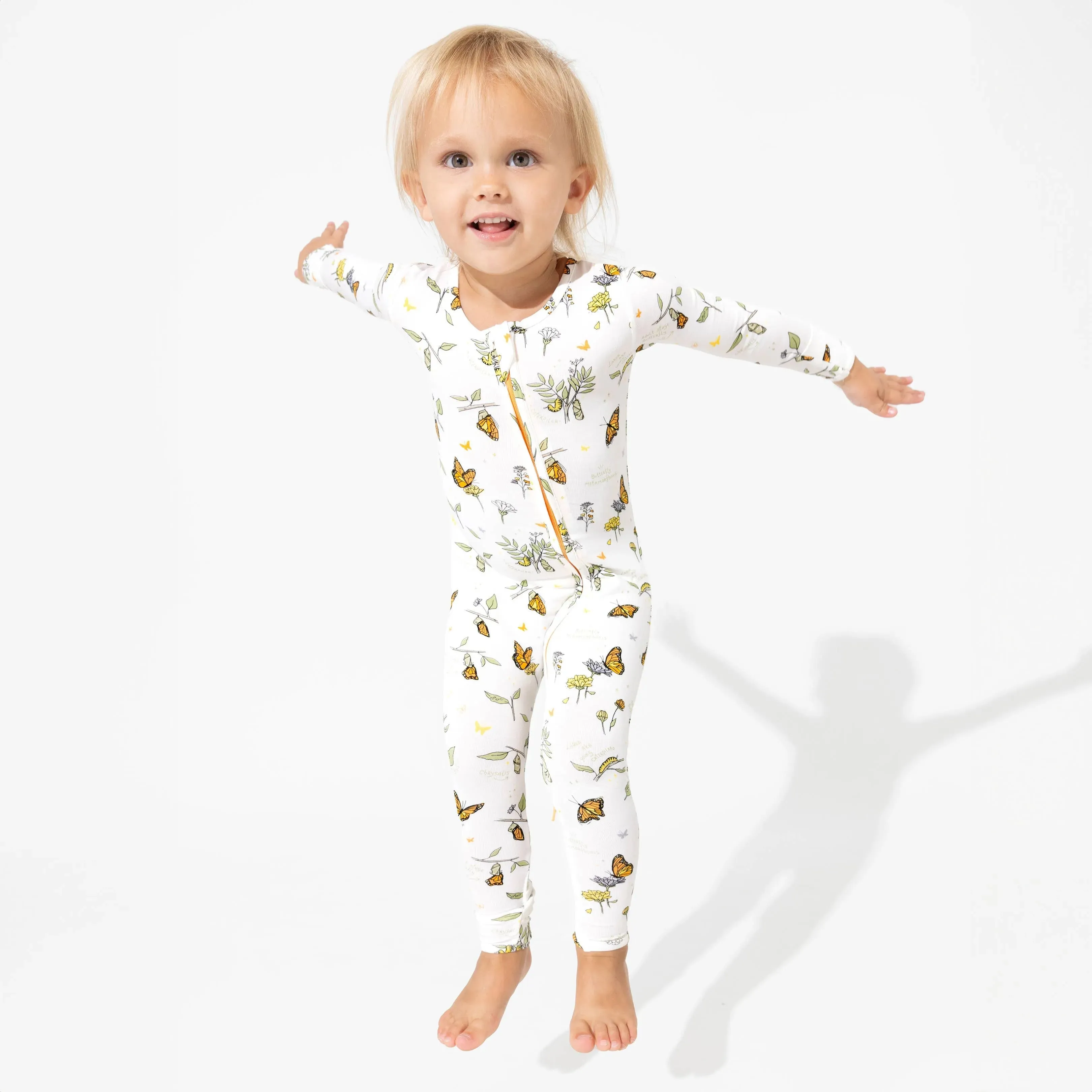Monarch Butterfly Convertible Footie Bamboo Pajama