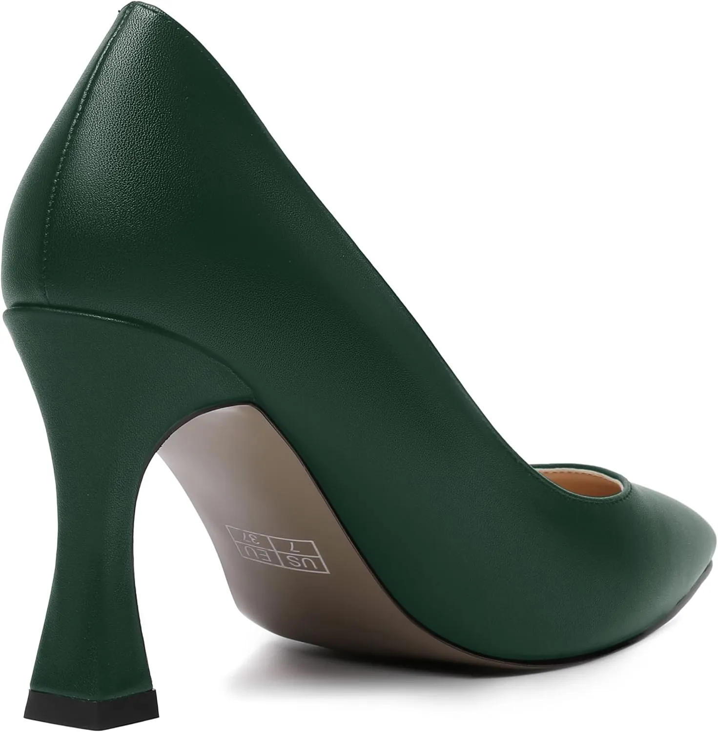 MOVINSTEPS Womens Slip On Pointed Toe Matte Sexy Wedding Spool High Heel Pumps Shoes 3.3 Inch