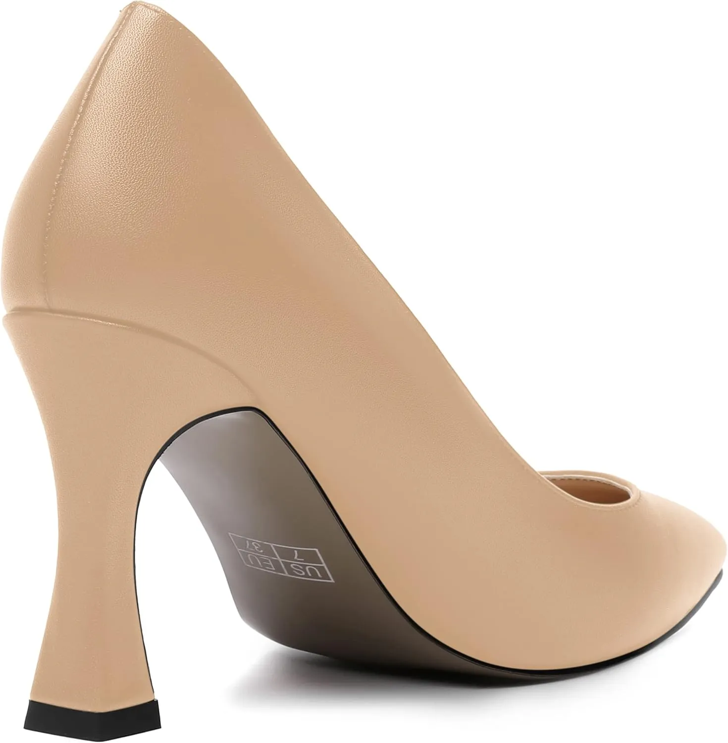 MOVINSTEPS Womens Slip On Pointed Toe Matte Sexy Wedding Spool High Heel Pumps Shoes 3.3 Inch