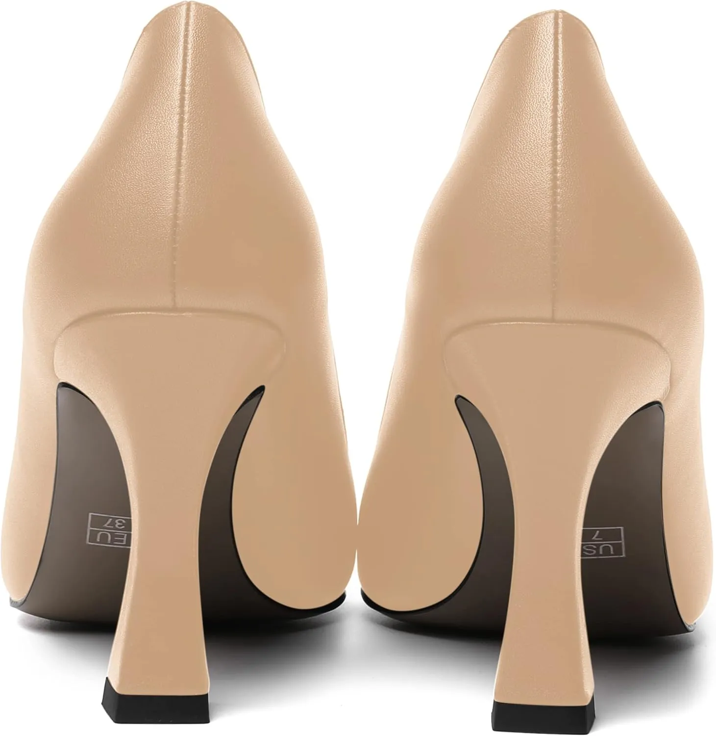 MOVINSTEPS Womens Slip On Pointed Toe Matte Sexy Wedding Spool High Heel Pumps Shoes 3.3 Inch