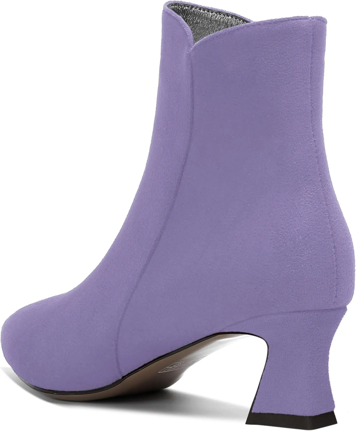 NUMALEO Womens Zip Pointed Toe Wedding Suede Dress Fashion Kitten Low Heel Ankle High Boots 2 Inch