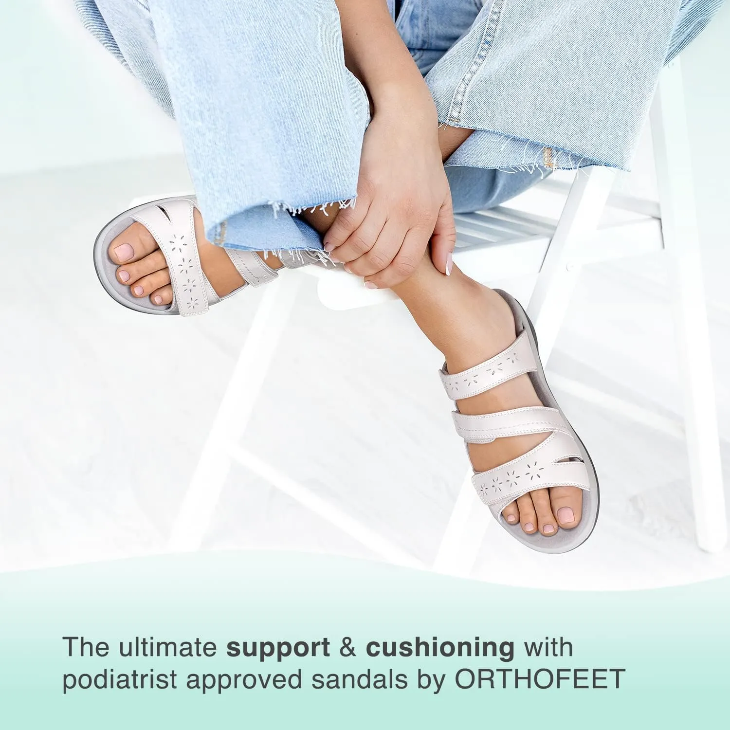 Orthofeet Women's Orthopedic Stretchable Slide Sahara Sandals