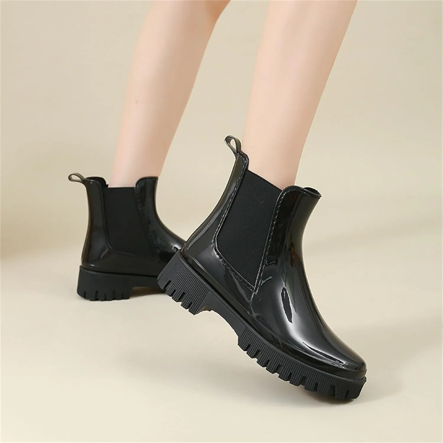 Rain Boots Women Ankle Rain Boots Waterproof Rubber Chelsea Boots Short Rain Boots Waterproof Garden Shoes