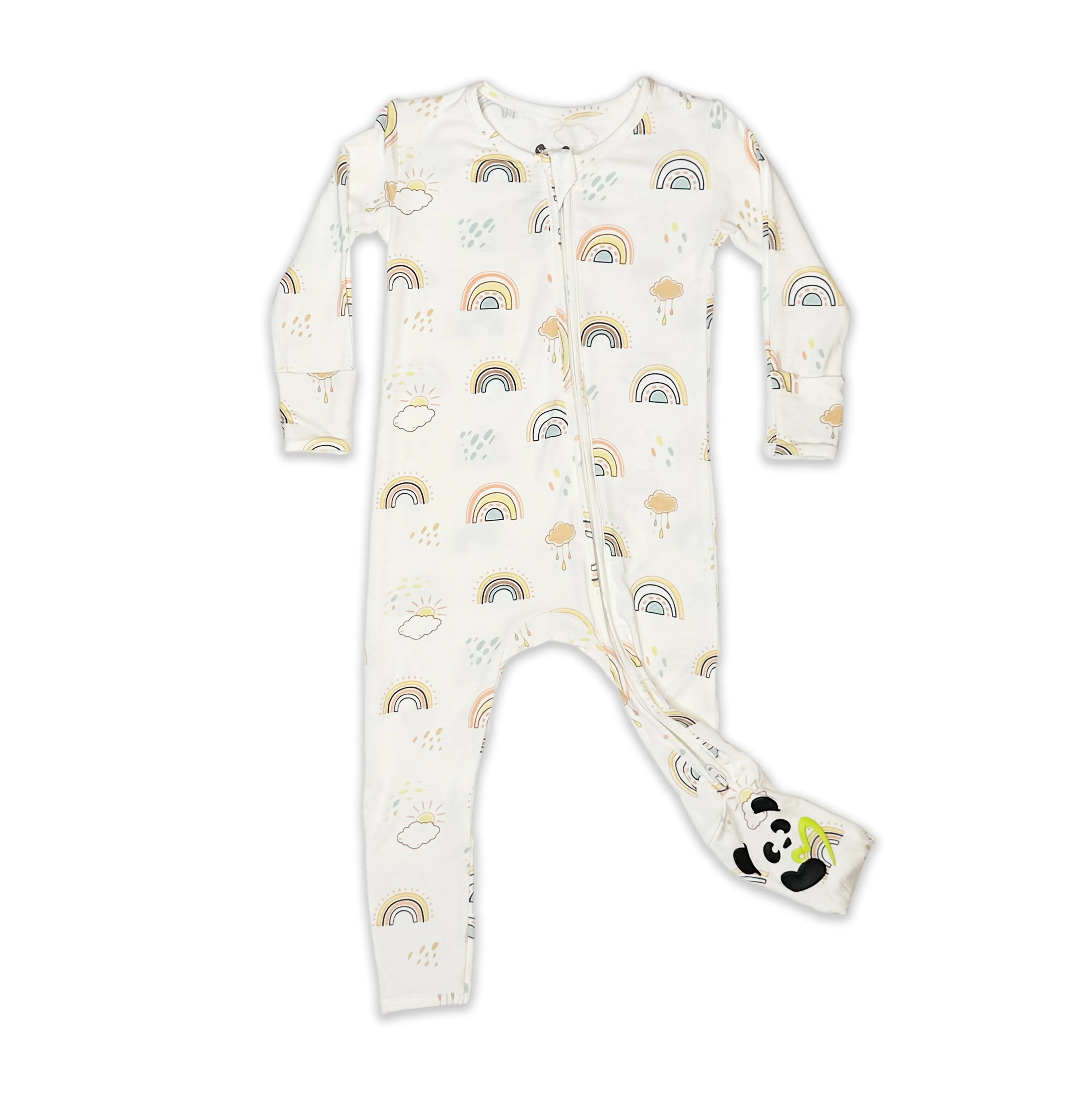 Rainbows Convertible Footie Bamboo Pajama