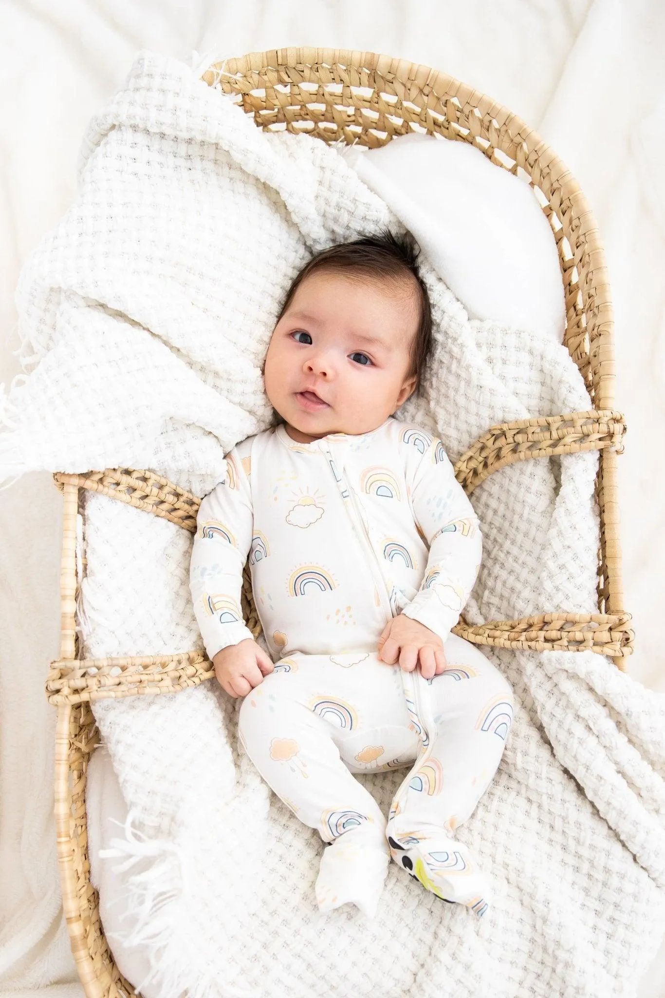 Rainbows Convertible Footie Bamboo Pajama