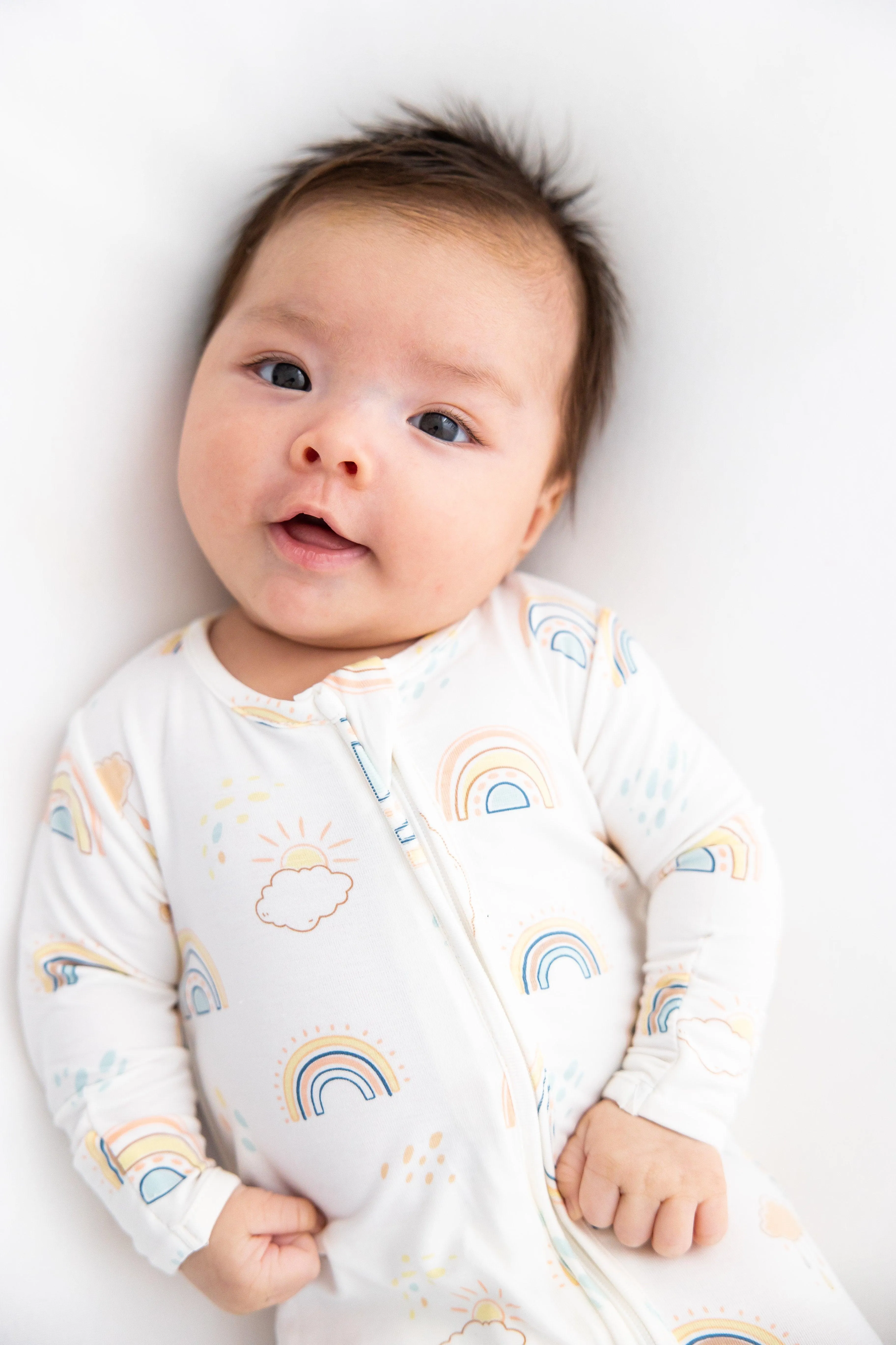 Rainbows Convertible Footie Bamboo Pajama