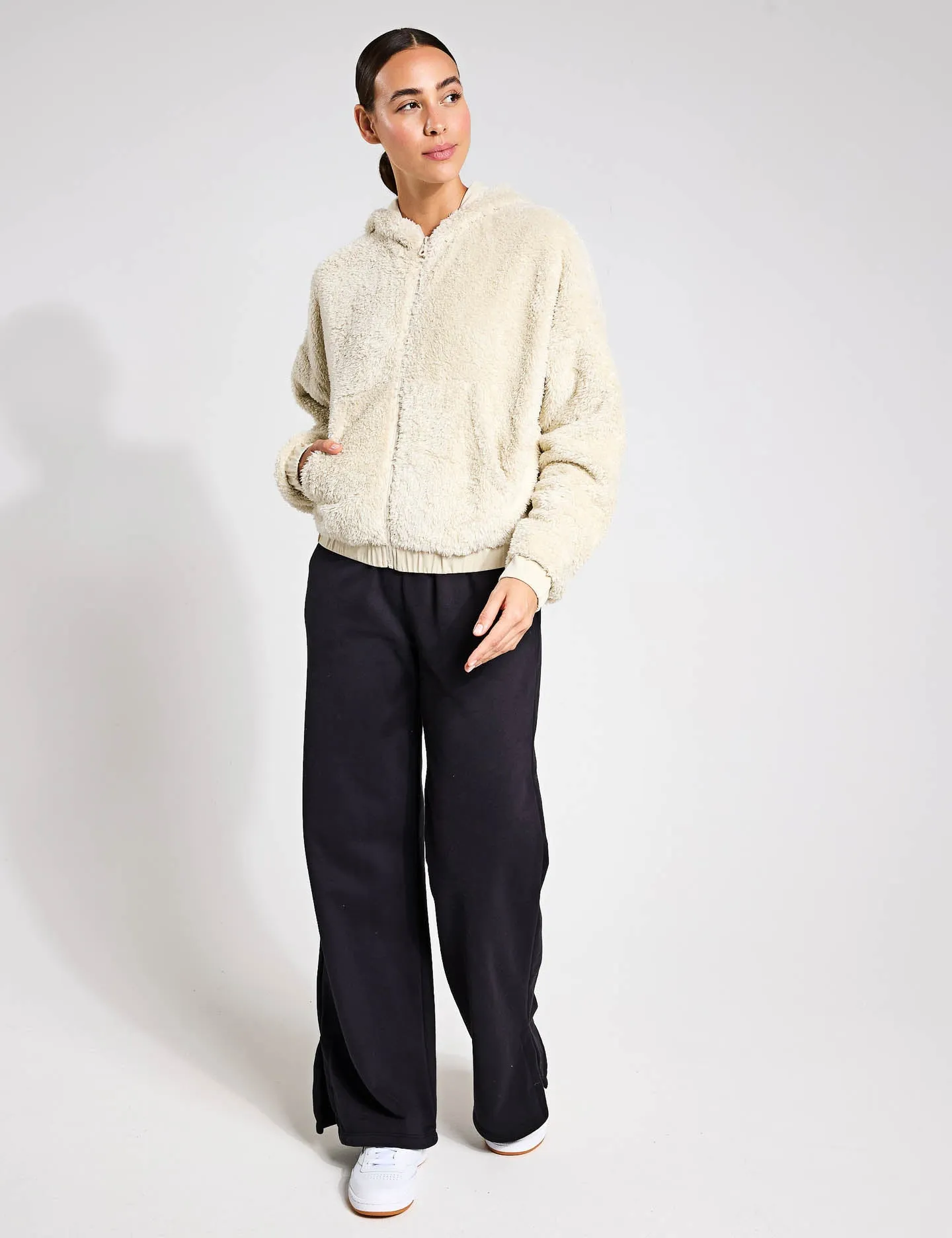 Recycled Fleece Bomber - Sandstone