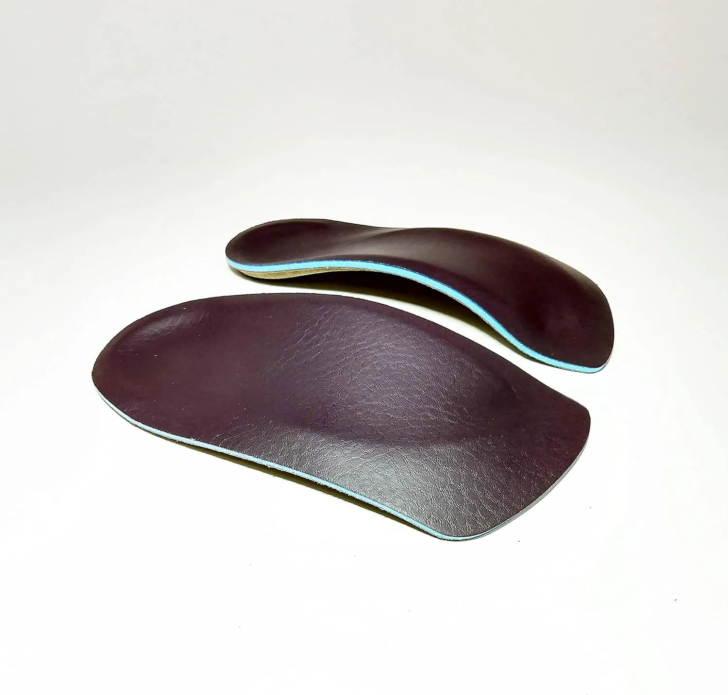 SoleAid 3/4 Length Heaven Step ii Insole, Vegan Leather and Suede Low Profile Shoe Insert, Semi-Rigid Neutral Height Arch Support for Tight Fitting Formal Dress and Business Shoes