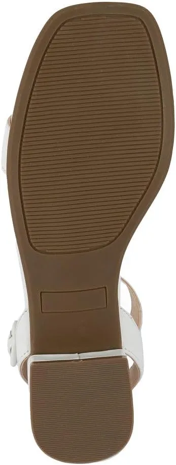 Sugar Women's Low Block Heel Dress Sandals  Ankle Strap Open Toe Comfortable Walking Heels for Casual, Party, or Work