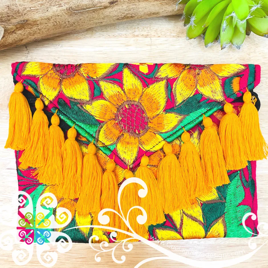 Sunflower Embroider Boho Crossover