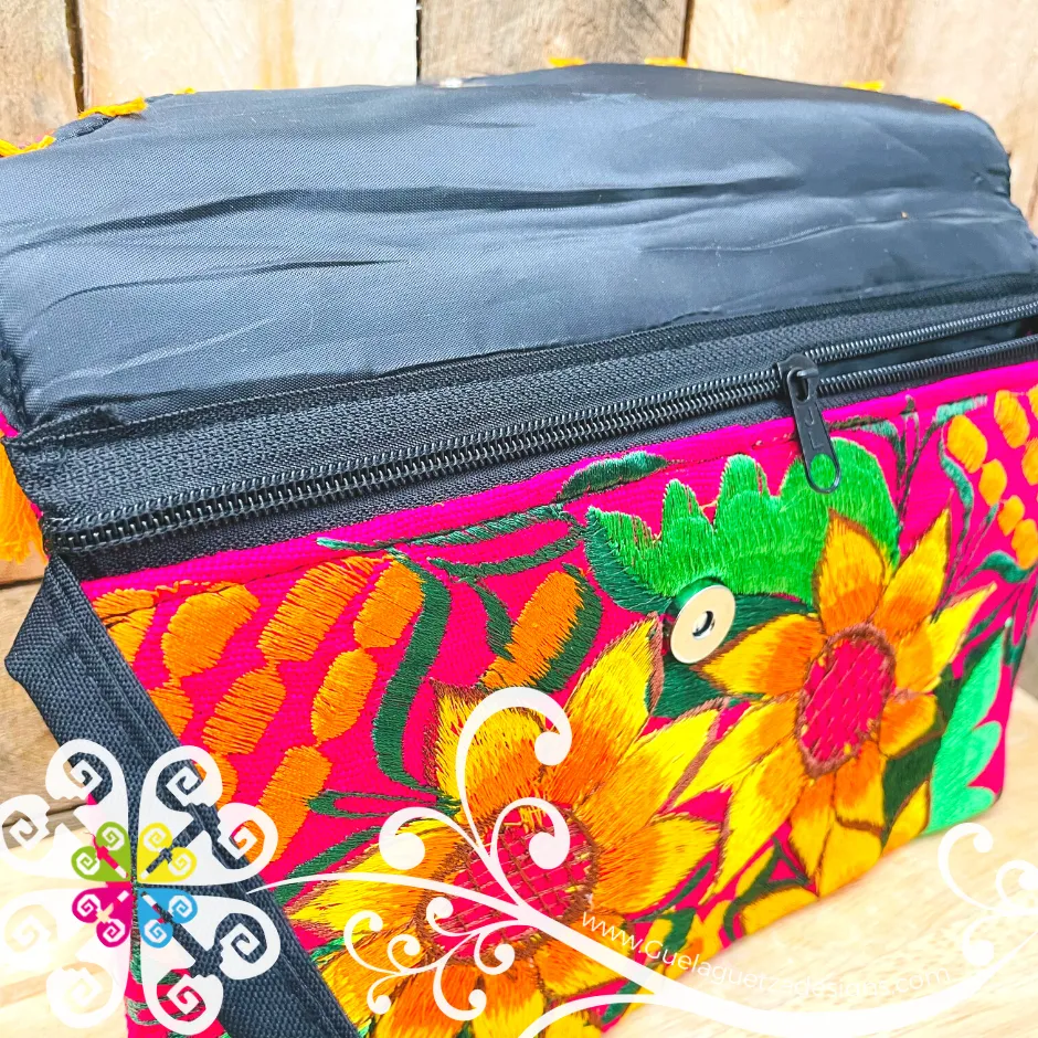 Sunflower Embroider Boho Crossover