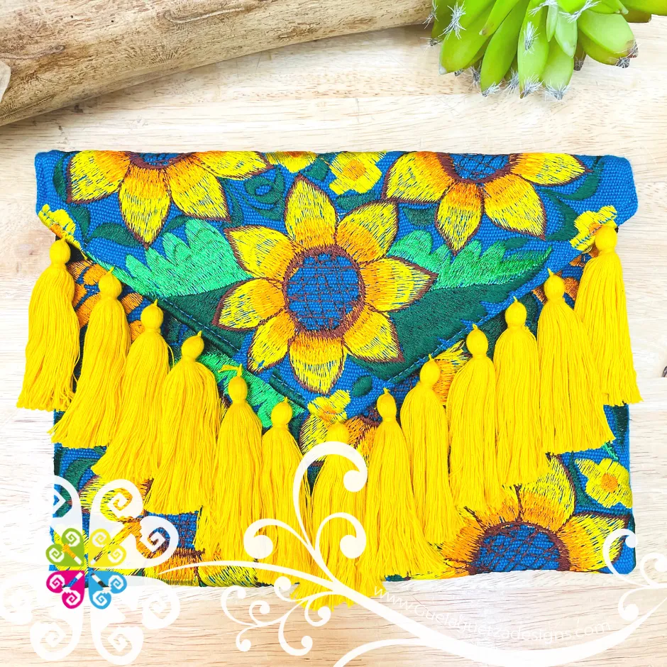 Sunflower Embroider Boho Crossover