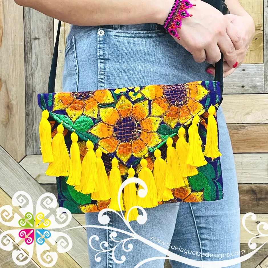 Sunflower Embroider Boho Crossover