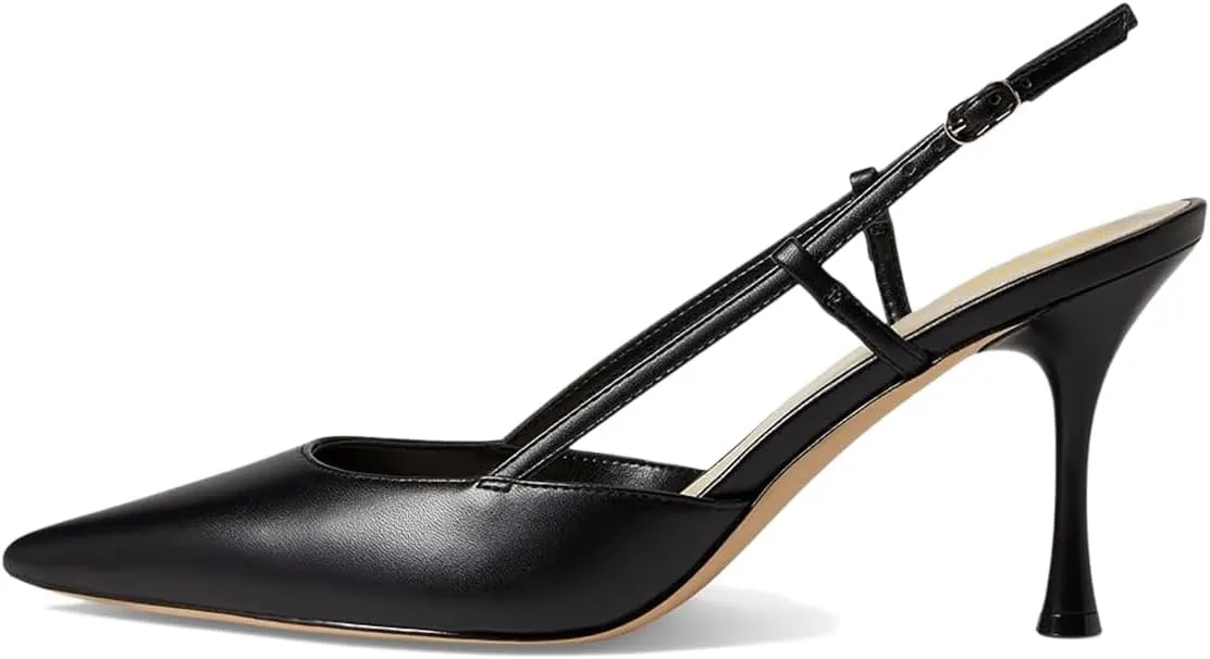 Tang'scuisins Women Fashion Slip on Slingback Buckle Pumps Closed Pointed Toe Stiletto High Heels Sandals Dress Party Wedding Prom Shoes Size 4-16 US