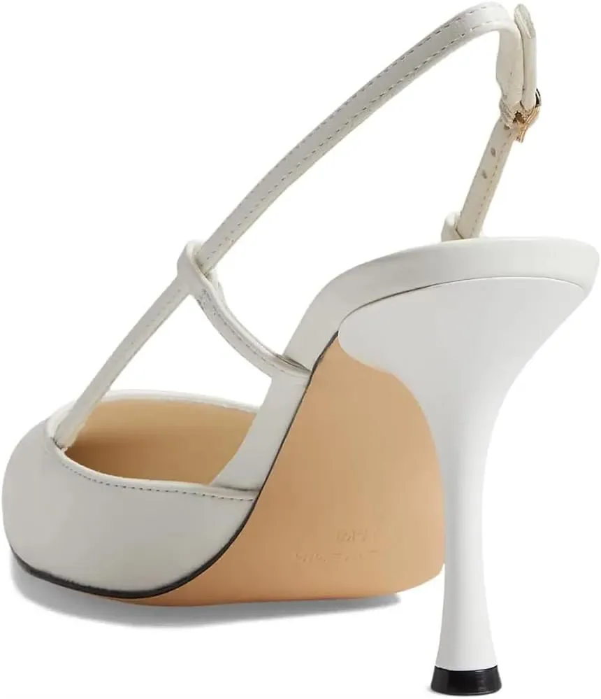Tang'scuisins Women Fashion Slip on Slingback Buckle Pumps Closed Pointed Toe Stiletto High Heels Sandals Dress Party Wedding Prom Shoes Size 4-16 US
