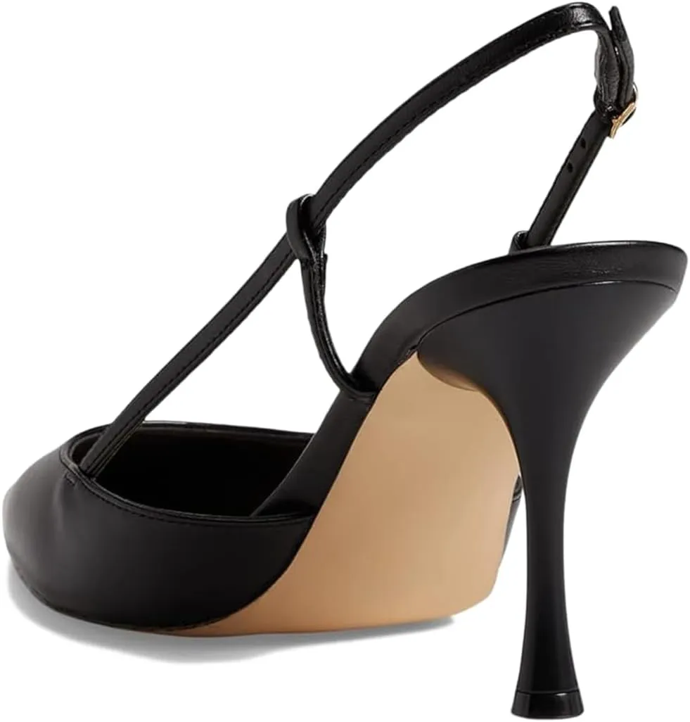 Tang'scuisins Women Fashion Slip on Slingback Buckle Pumps Closed Pointed Toe Stiletto High Heels Sandals Dress Party Wedding Prom Shoes Size 4-16 US