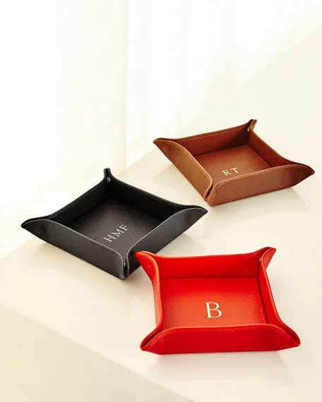 Valet Trays, Faux Suede Scotch Grain