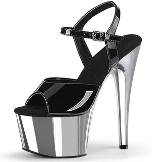Vujkliy 17CM Electroplating Platform High Heel Sandals Round Toe Stiletto High Heels Dress Sexy Pole Dance Fashion Women's Shoes