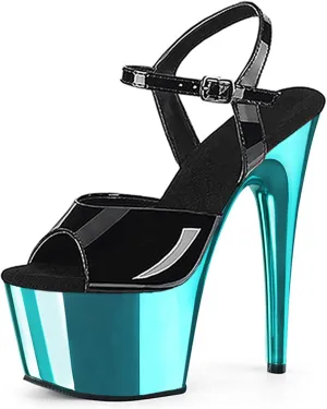 Vujkliy 17CM Electroplating Platform High Heel Sandals Round Toe Stiletto High Heels Dress Sexy Pole Dance Fashion Women's Shoes