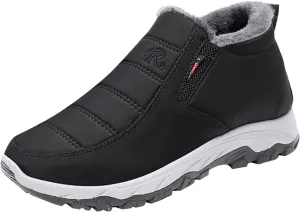 Winter Boots for Women Warm Fur Lined Couple Boots Waterproof Shoes Slip On Walking Comfortable Hiking Booties