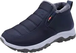 Winter Boots for Women Warm Fur Lined Couple Boots Waterproof Shoes Slip On Walking Comfortable Hiking Booties