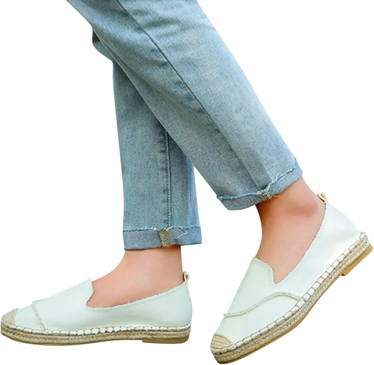 Woman Sandals Size 9 Retro Women's Casual Shallow Shoes Solid Flat Women Casual Dress Shoes 11.5 for Summer