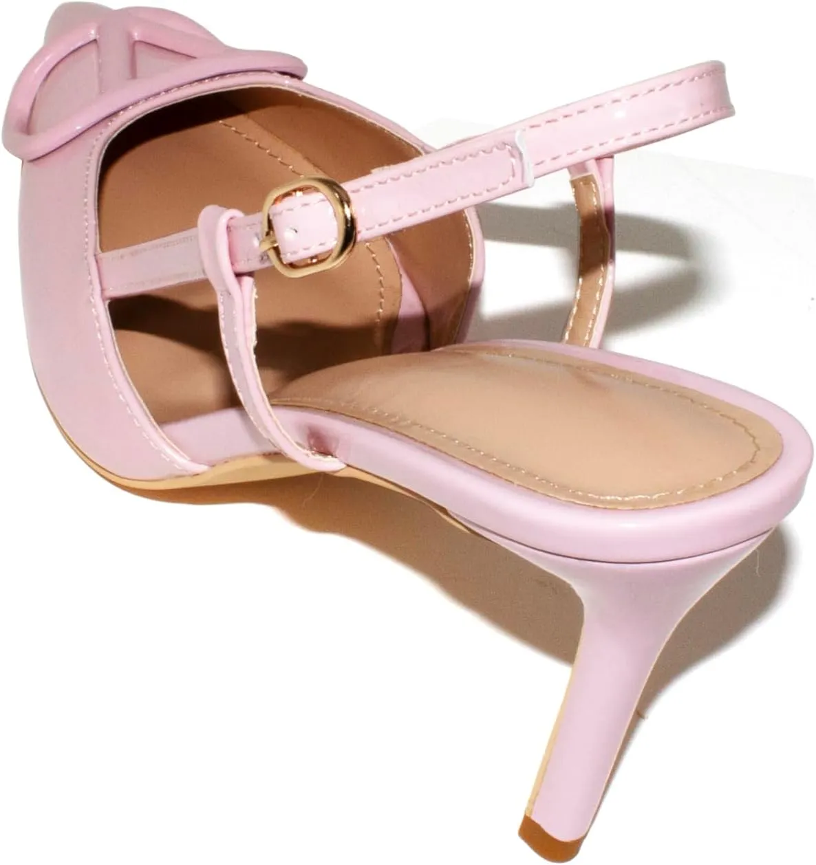 Women Heeled Slingback Sandals Closed Pointed Toe Stiletto High Heels Slip-On Buckle Pumps Backless Evening Prom Party Dress Shoes 5.5-12US