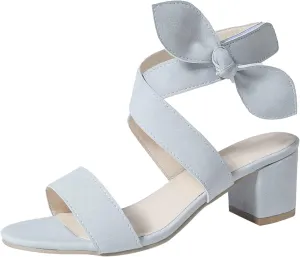 Women's Heel Sandals Open Toe Strap Ankle Buckle Bowknot Dress Pump Shoes Fashion Elegant Casual Summer Chunky Heels