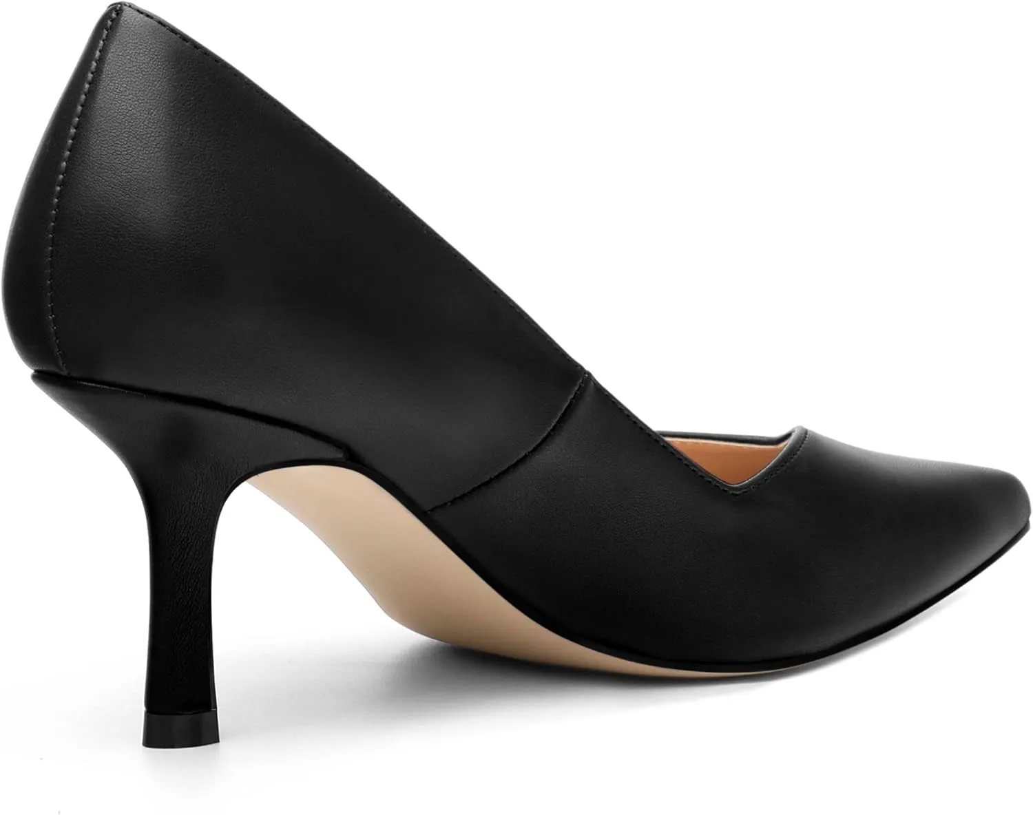 Women's Pumps, Pointed Closed Toe Kitten Heels for Women, Comfortable Mid Heel Women's Dress Shoes 2.5 inch