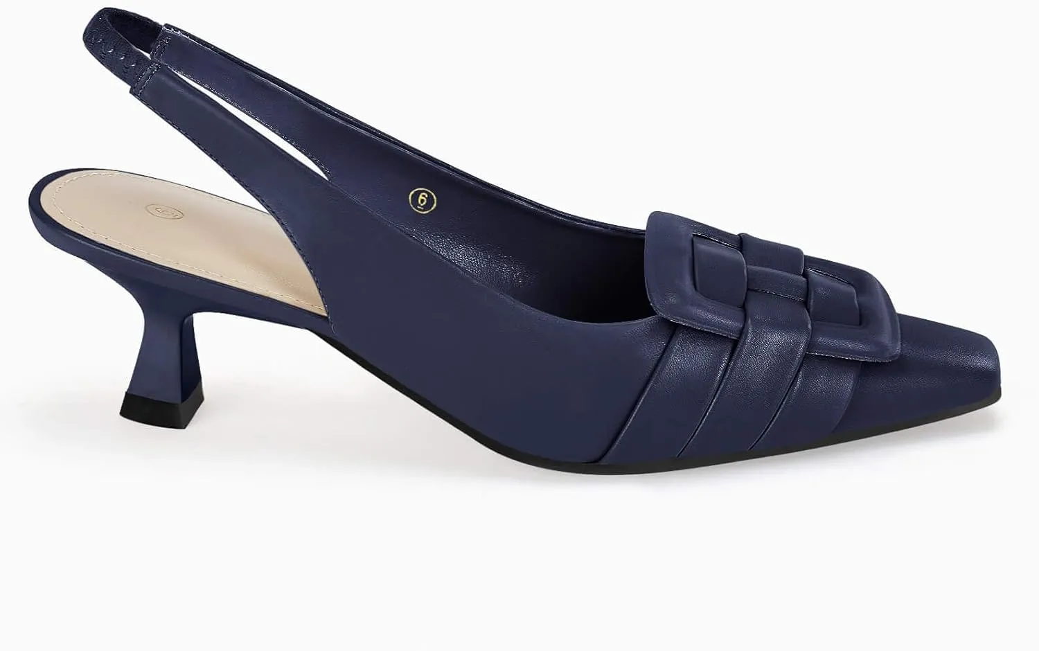 Womens Sling Back Kitten Heels Low Dress Shoes Slingback Pumps Pointed Closed Toe Comfortable Party Office Sandals