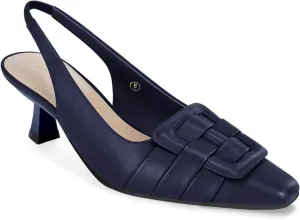 Womens Sling Back Kitten Heels Low Dress Shoes Slingback Pumps Pointed Closed Toe Comfortable Party Office Sandals