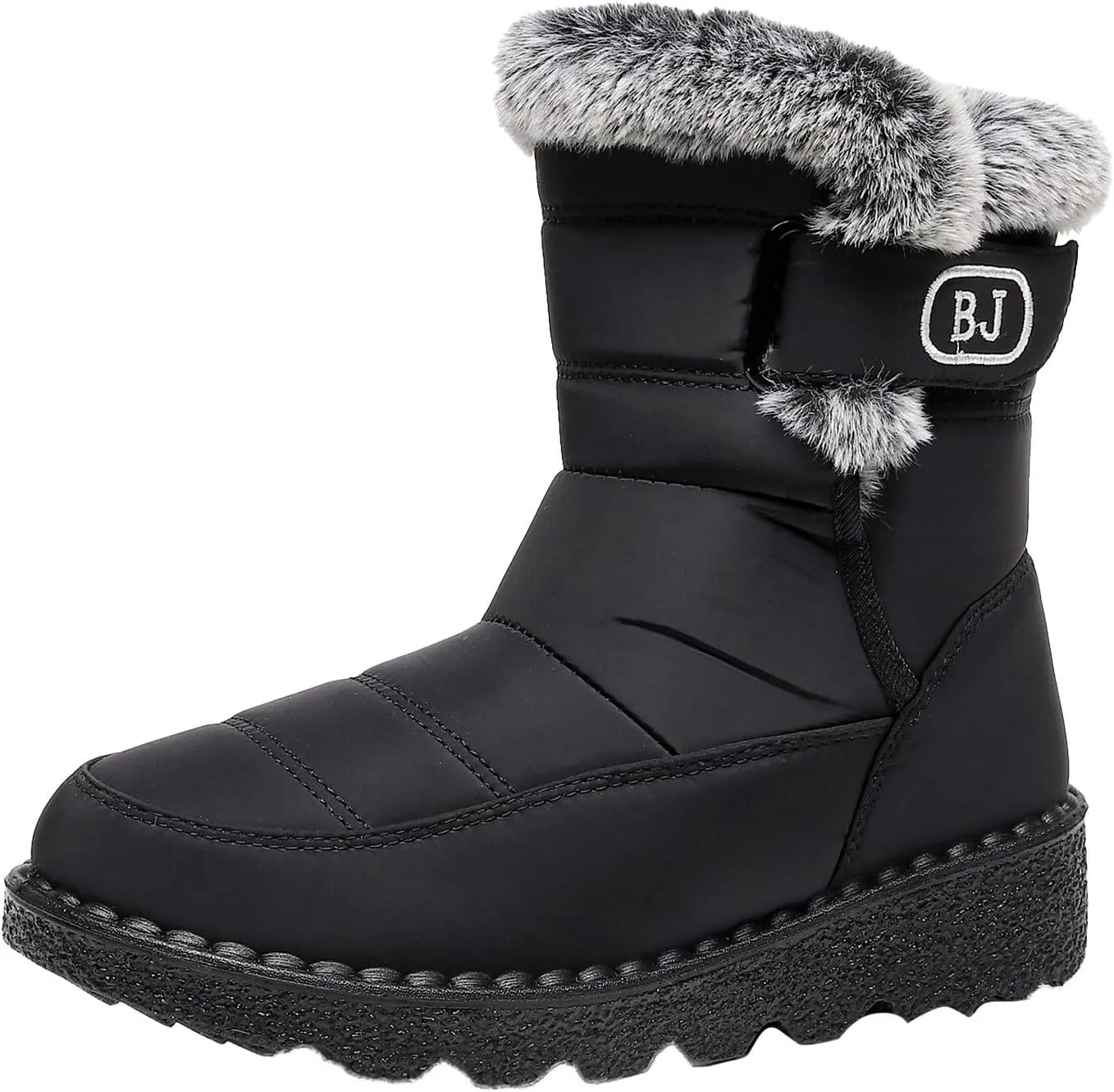 Womens Snow Boots Waterproof Anti-slip Winter Boots Classic Warm Fur Booties Cold Weather Lace Up Ankle Boots Thickening Winter Shoes Walking Hiking Booties