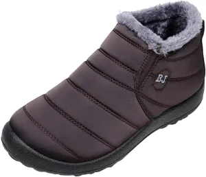 Women's Snow Boots Waterproof Winter Boots Non-slip Fuzzy Fur Booties Casual Slip on Ankle Boots Thickening Winter Shoes Walking Hiking Booties