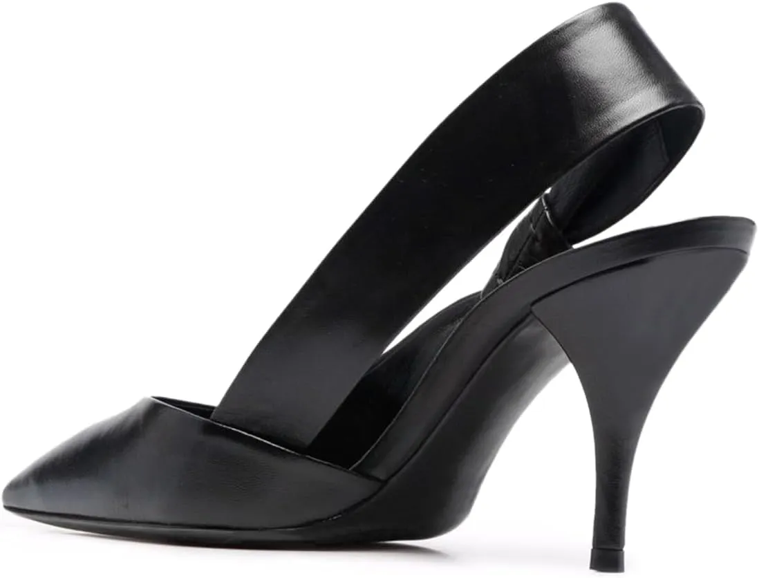 YDN Women's Sexy Pointy Toe Slingback Pumps Stiletto High Heels Knot Style Slip On Sandals Shoes Size 4-16 US